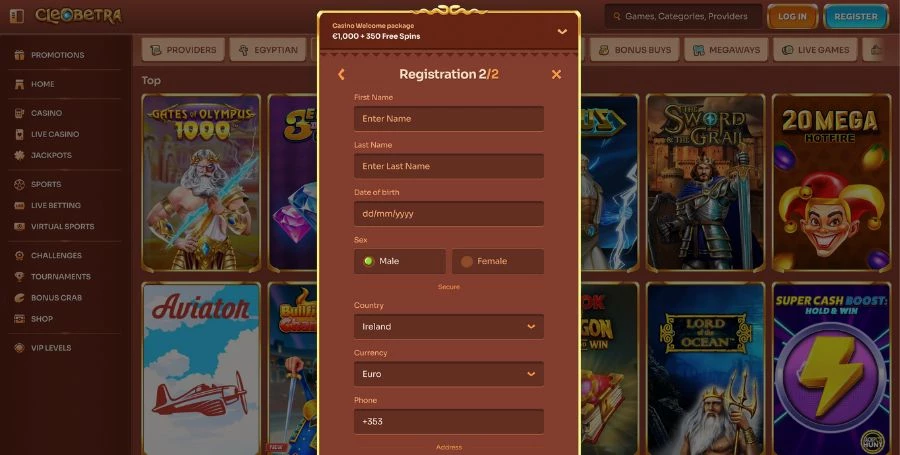 Cleobetra Casino Login Startseite